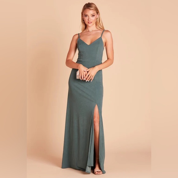 NWT Birdy Grey Dress JAY DRESS CREPE SEA GLASS Small Formal Bridesmaid  Wedding